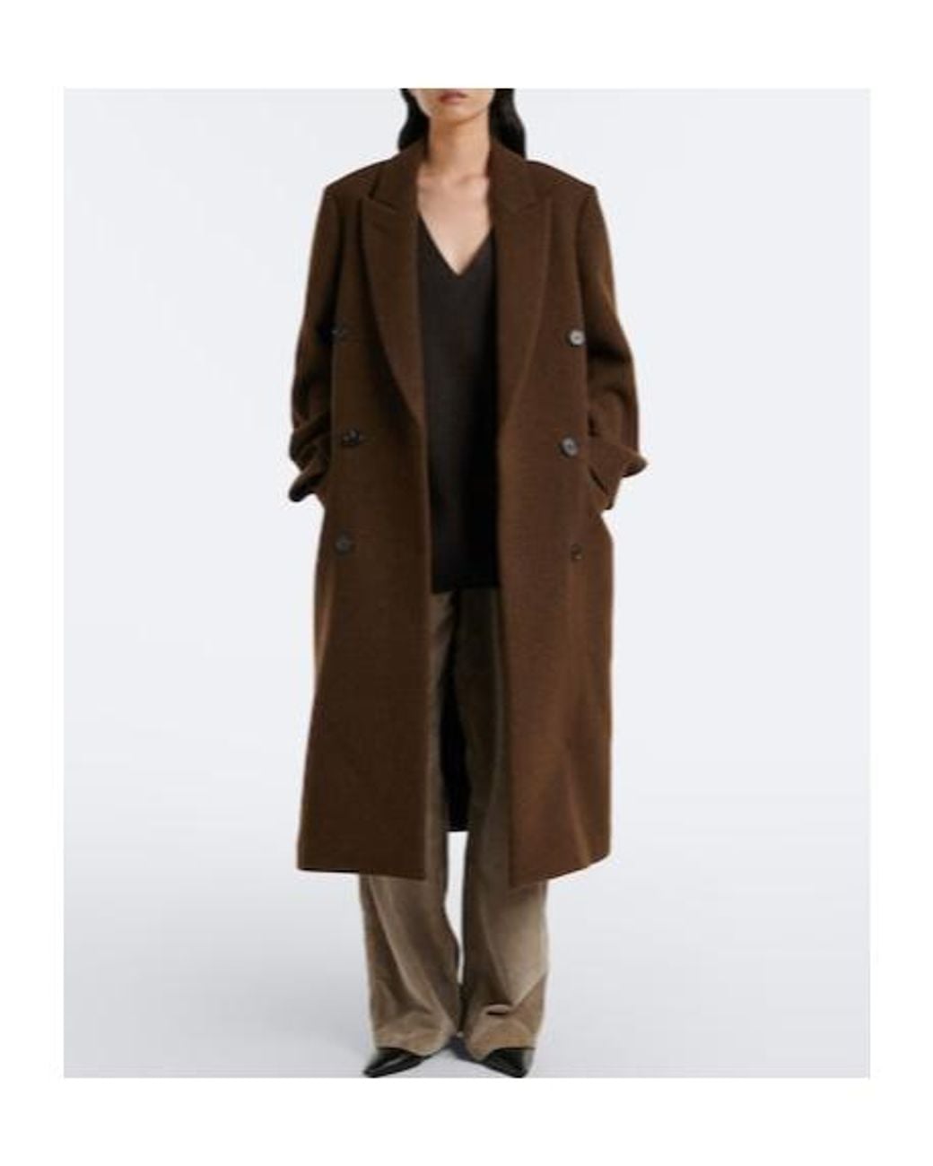 The Row Gray Adler Cotton Corduroy Wide-Leg Pants