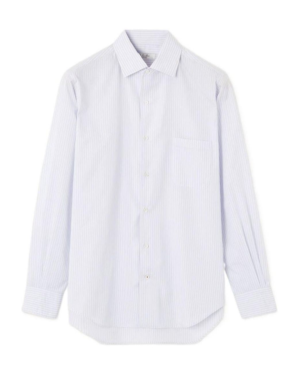 Loro Piana White Striped Shirt for men