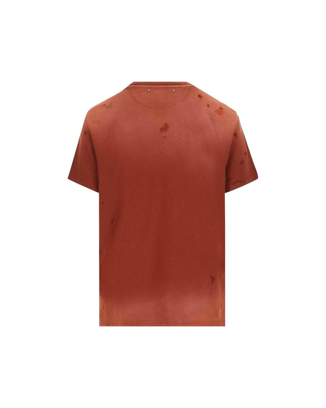 Golden Goose Deluxe Brand Red Floral Printed Distressed T-Shirt