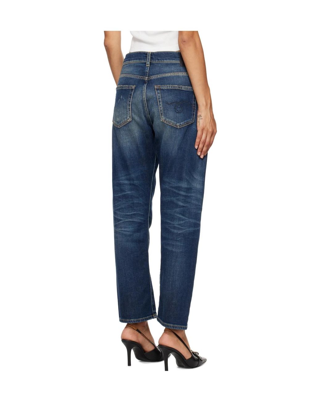 R13 Blue Crossover Denim Pants