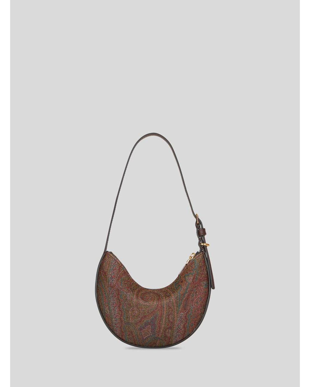 Etro White Paisley Printed Shoulder Bag