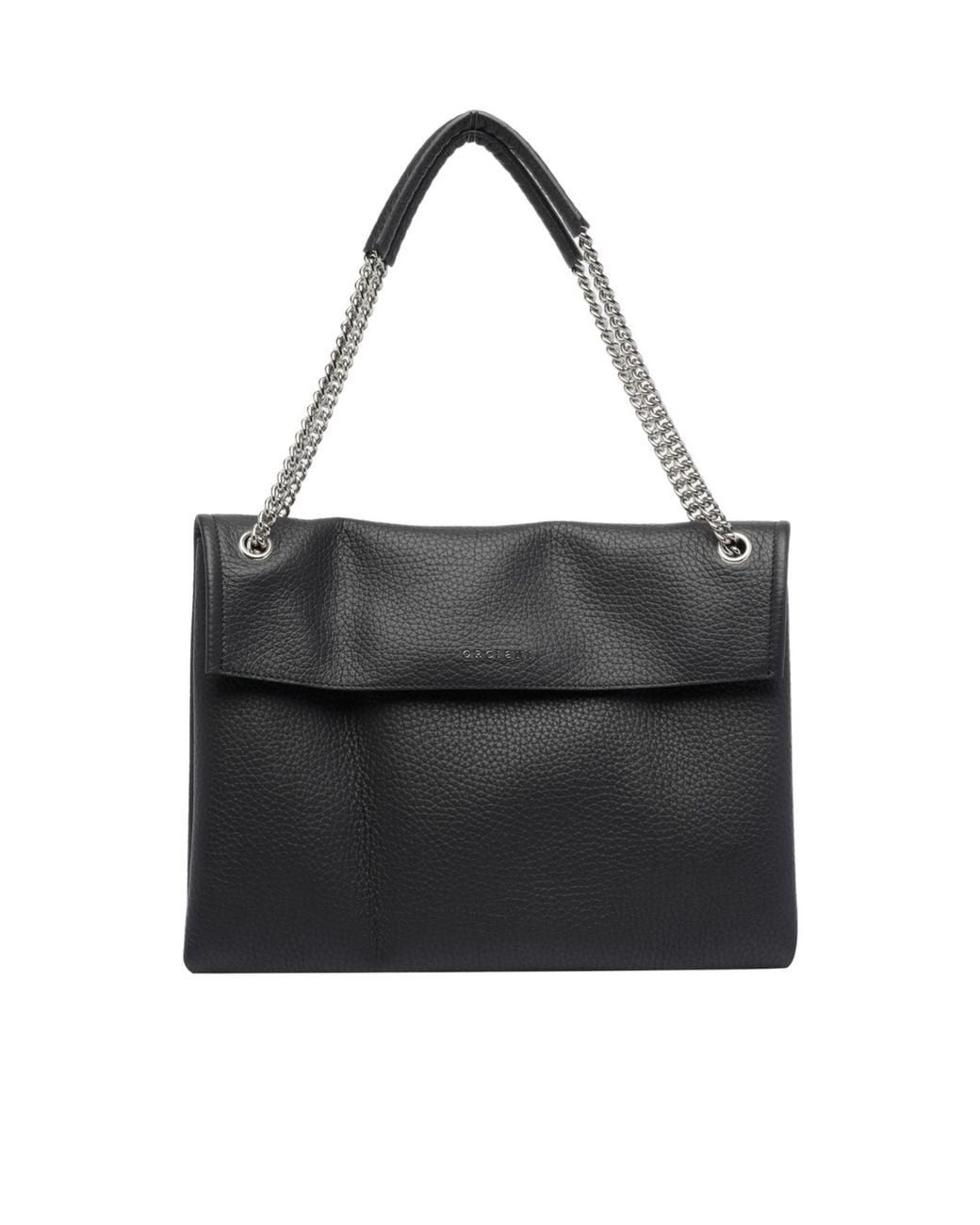 Orciani Black Venus Soft Midi Shoulder Bag