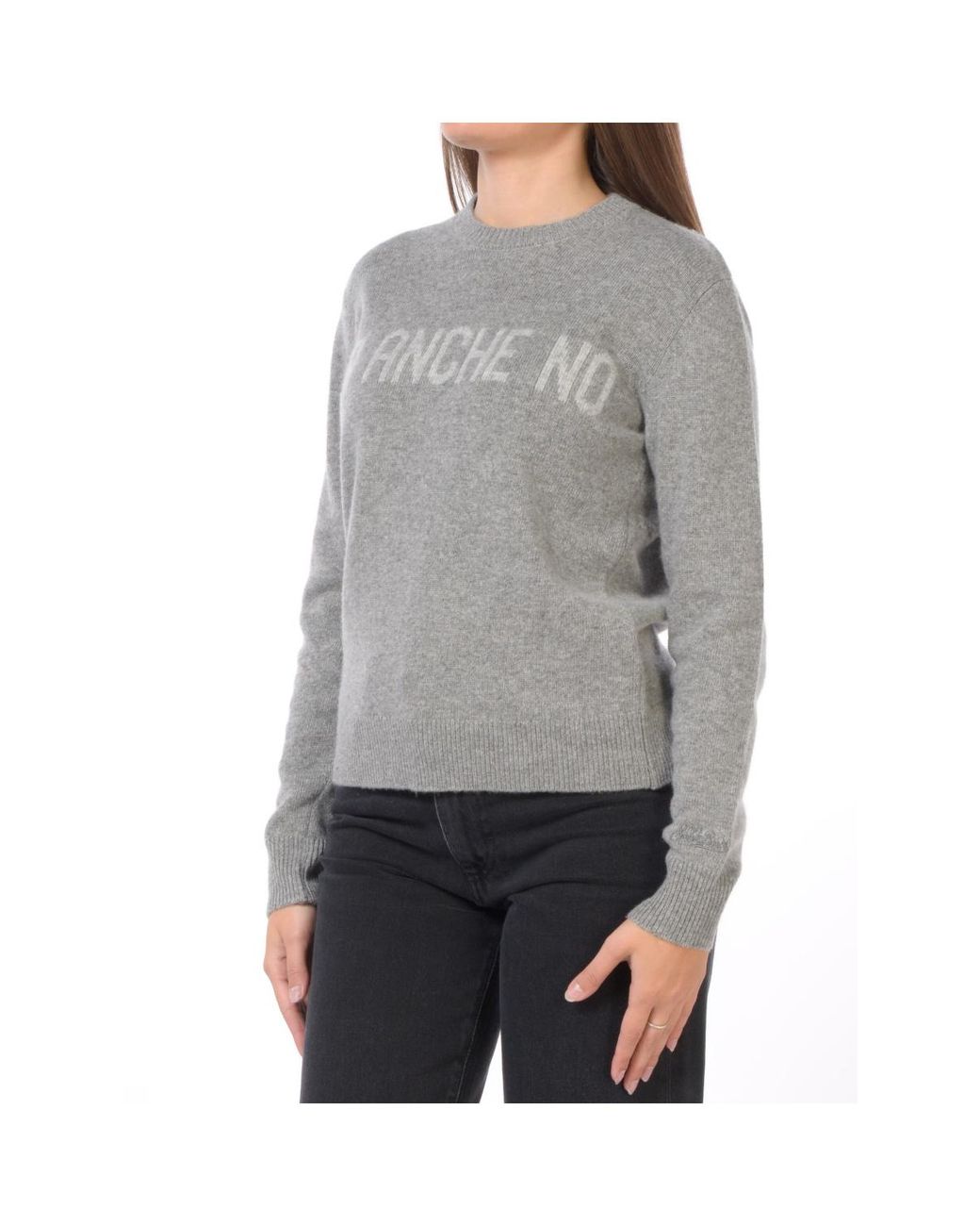 Mc2 Saint Barth Gray Long-Sleeved Knitted Sweater