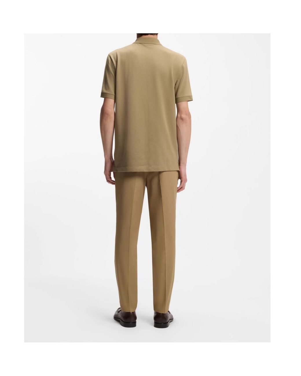 Boss Natural Buttoned Polo Shirt for men