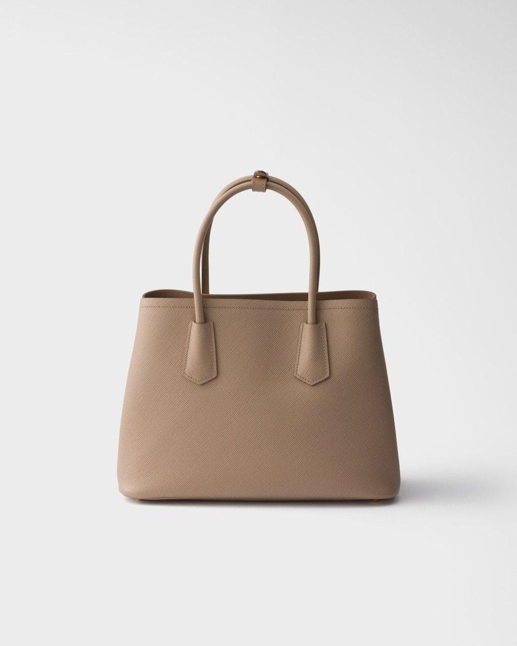 Prada Brown Double Medium Saffiano Leather Bag