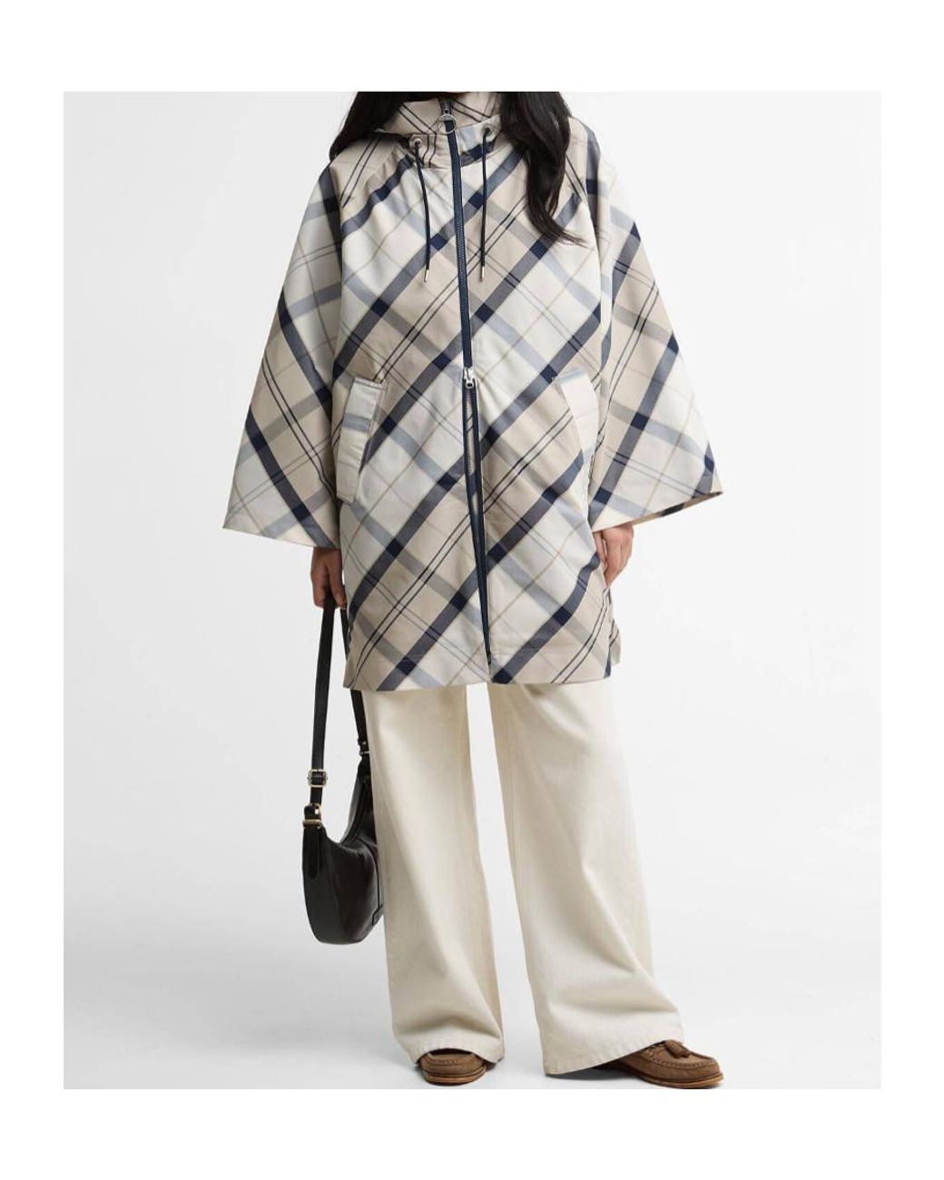 Barbour Metallic Kinsale Tartan Showerproof Cape