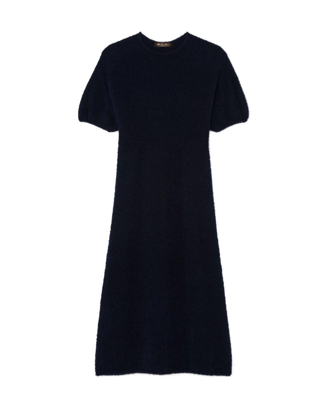 Loro Piana Blue Bubble Sleeve Knitted Dress