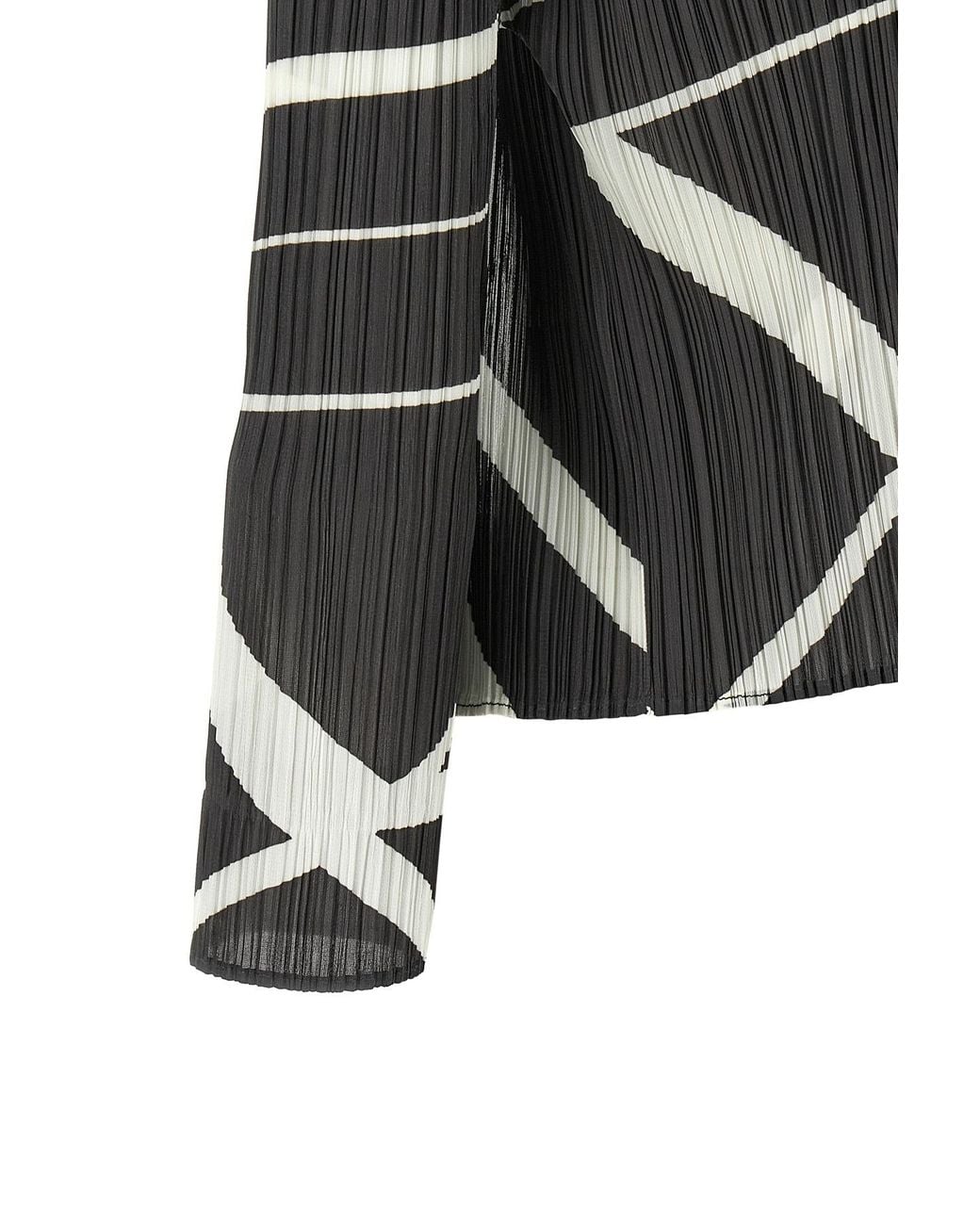 Pleats Please Issey Miyake Gray Pleats Please Issey Miyake Fold Line Cardigan