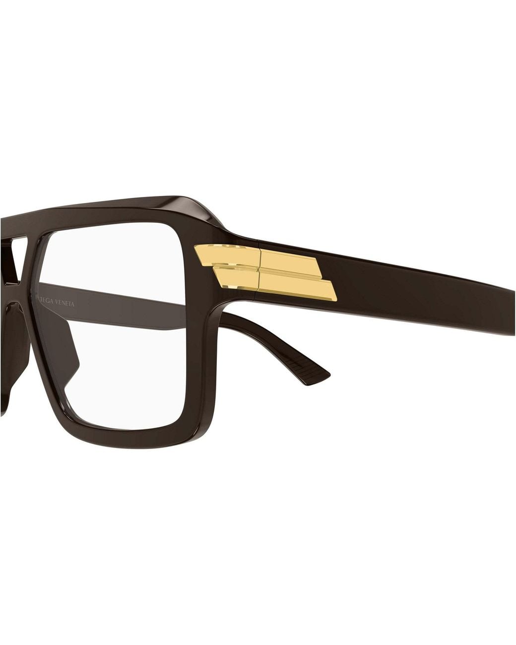 Bottega Veneta White Eyewear Mitre Aviator Glasses for men