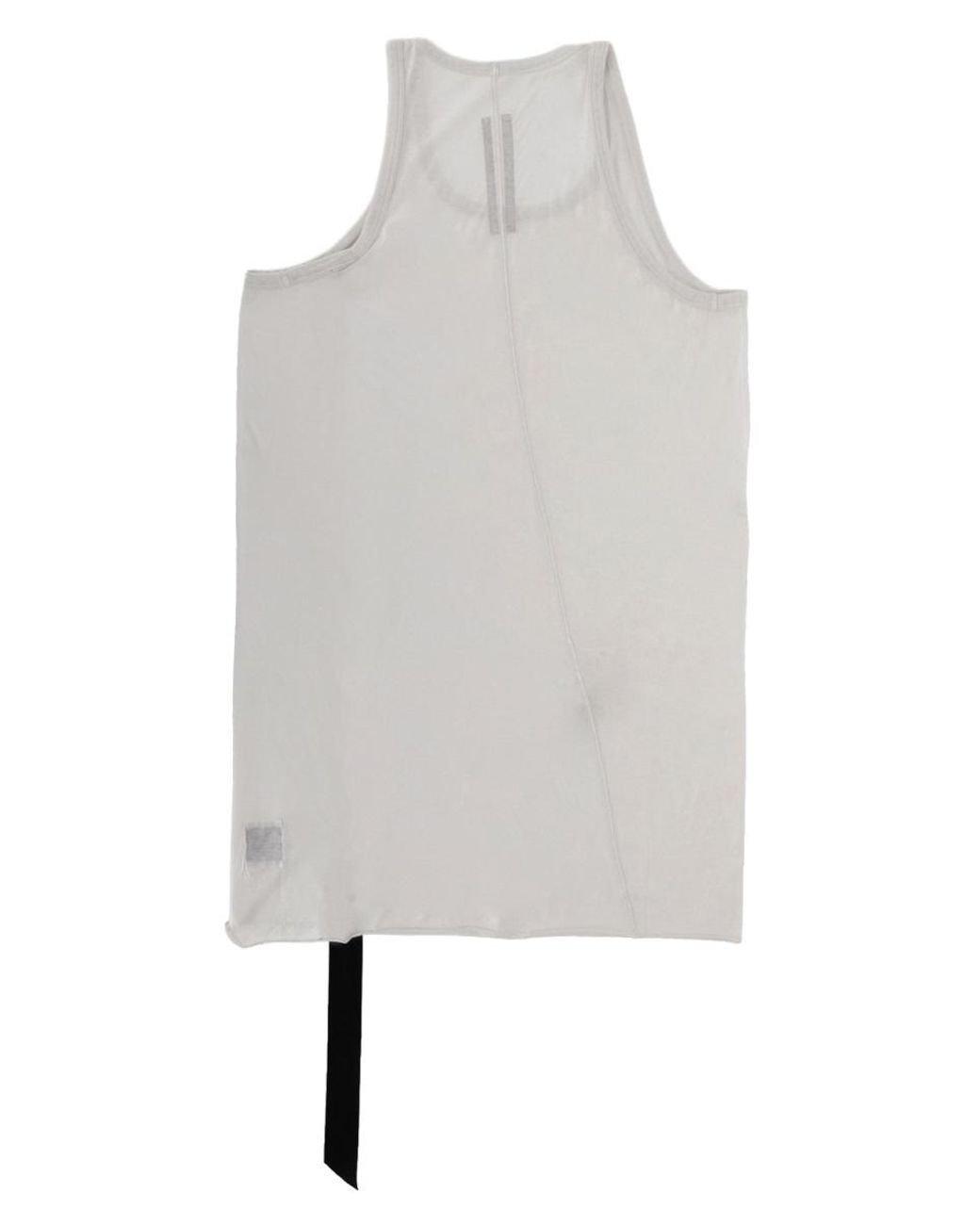 Rick Owens White Ribbed-Trim Loose Tank Top for men