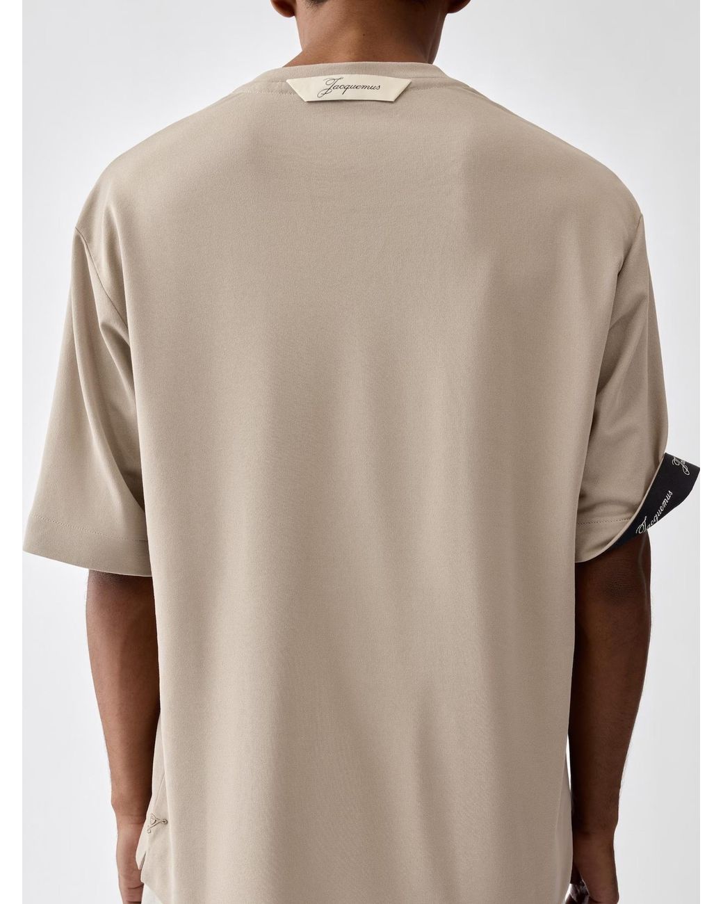 Jacquemus Natural Boxy Paper-Jersey T-Shirt for men