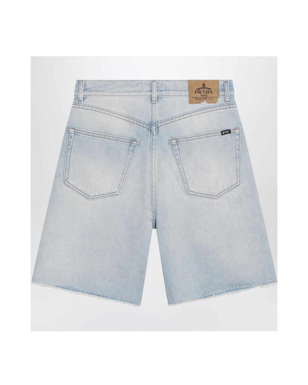 Prada Blue Denim Bermudas