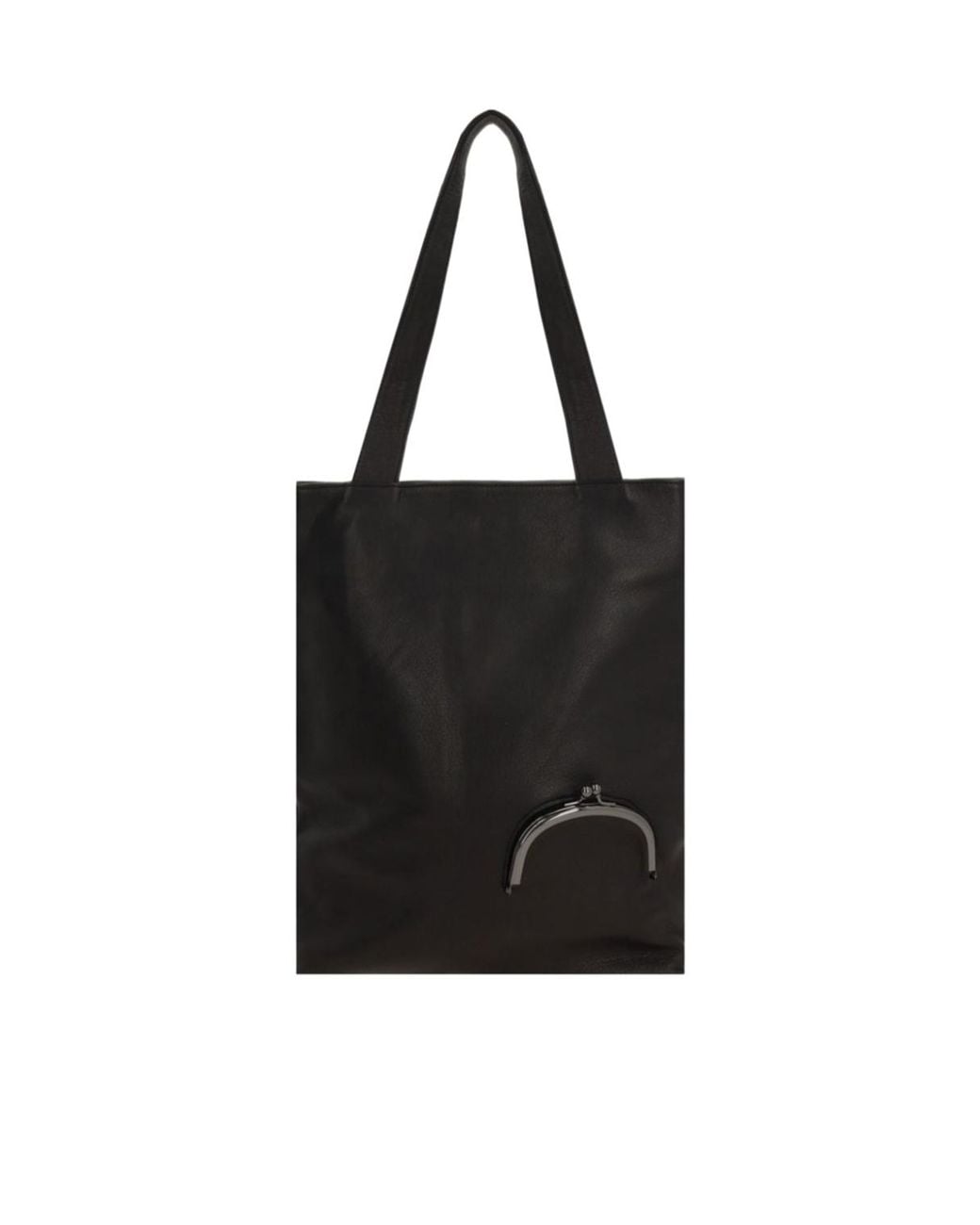Yohji Yamamoto Black Discord Clasp Tote S