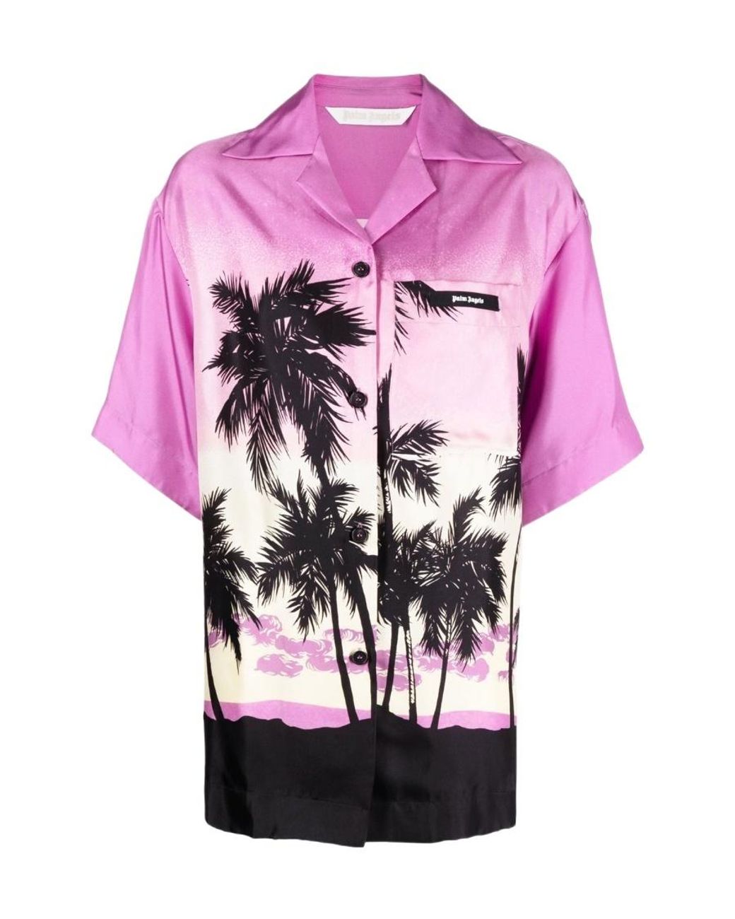 Palm Angels Pink Short Sleeve Shirts