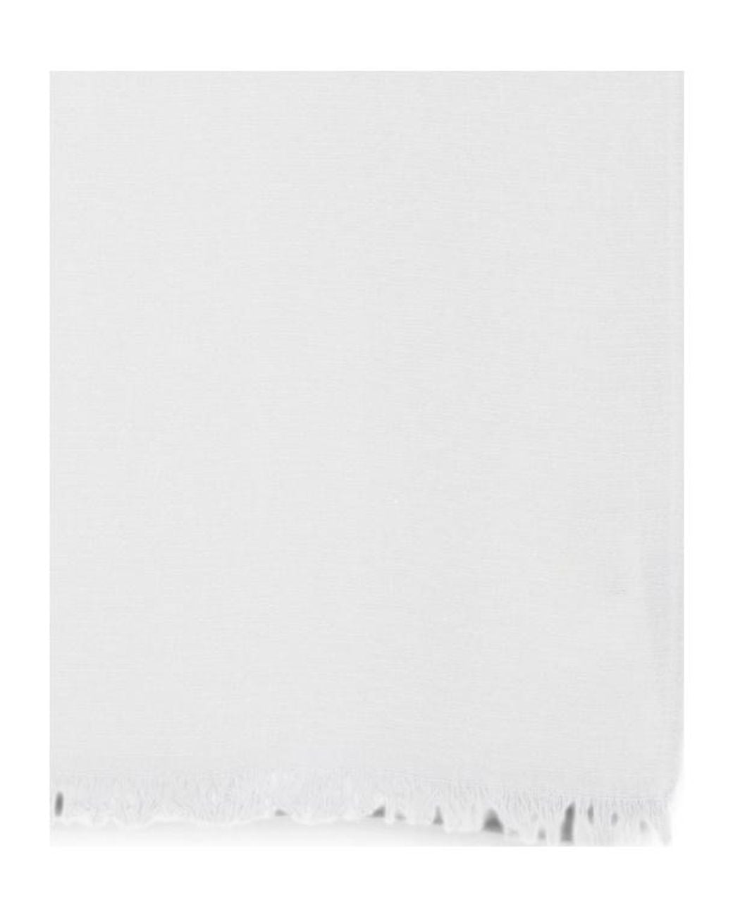 Fabiana Filippi White Sequin-Embellished Frayed Scarf