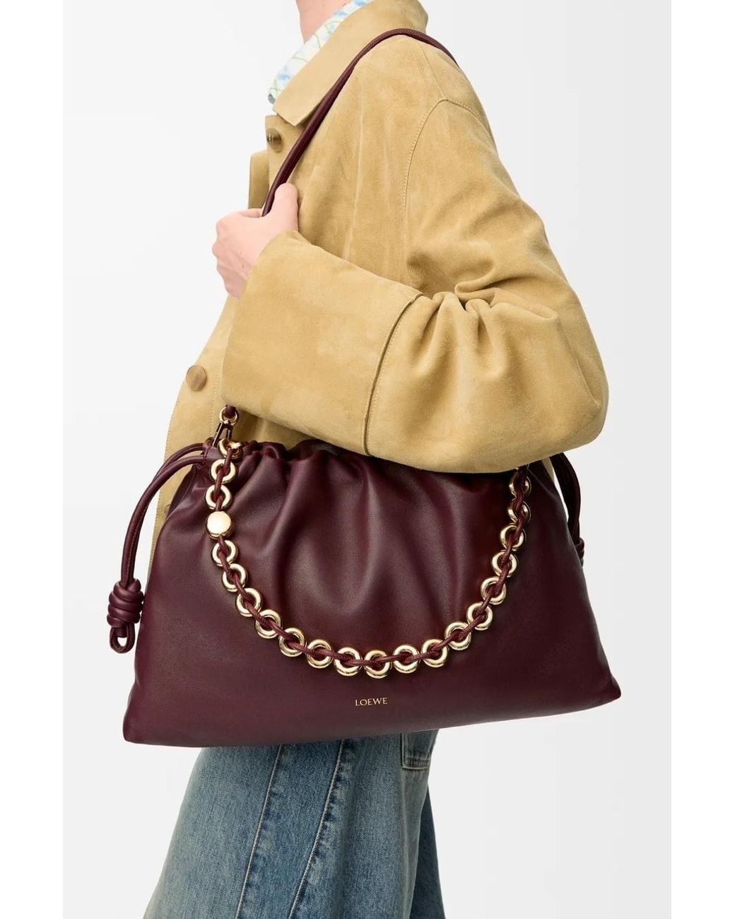 Loewe Red Large Flamenco Tote Bag