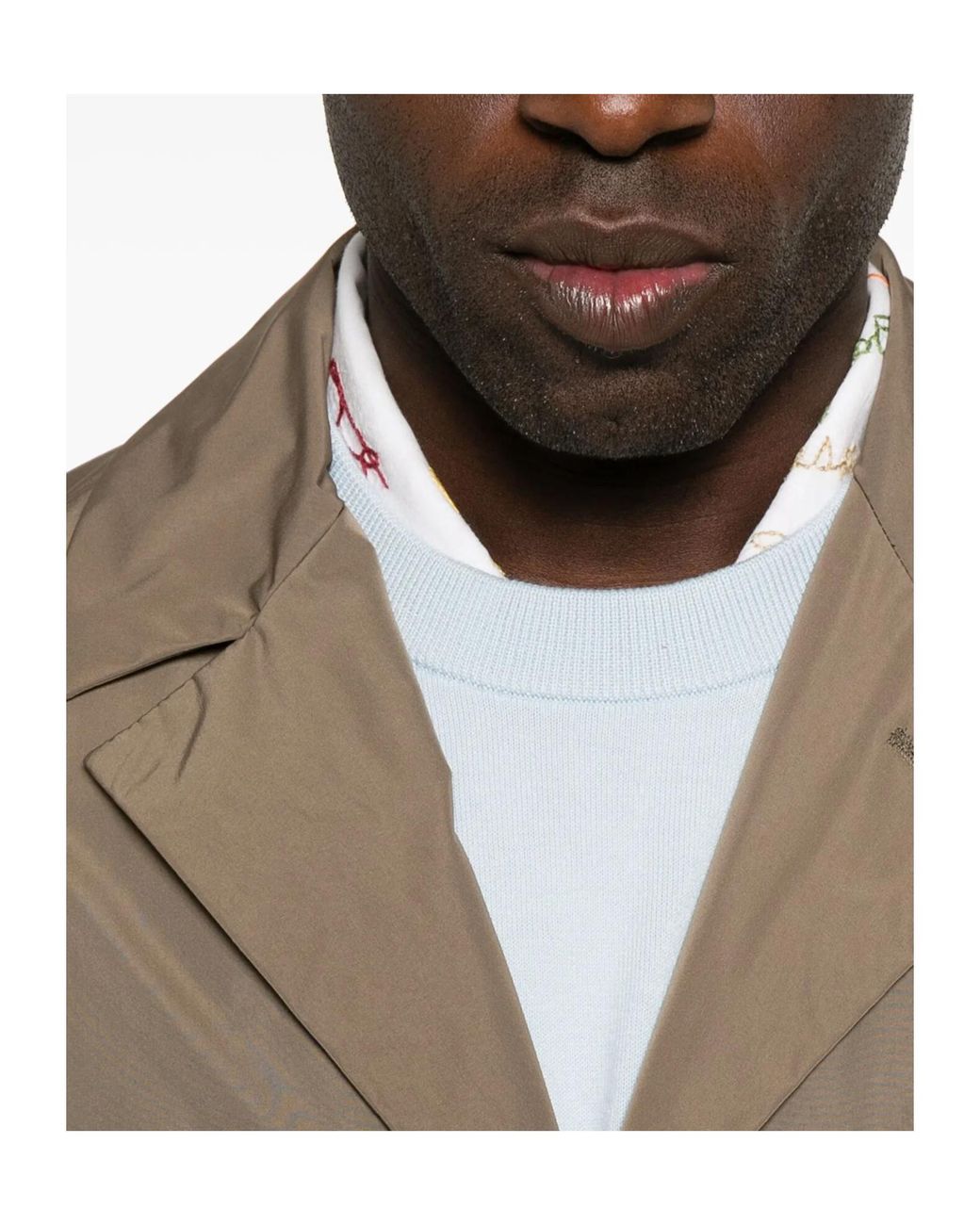 Aspesi Natural Collared Long-Sleeved Coat for men