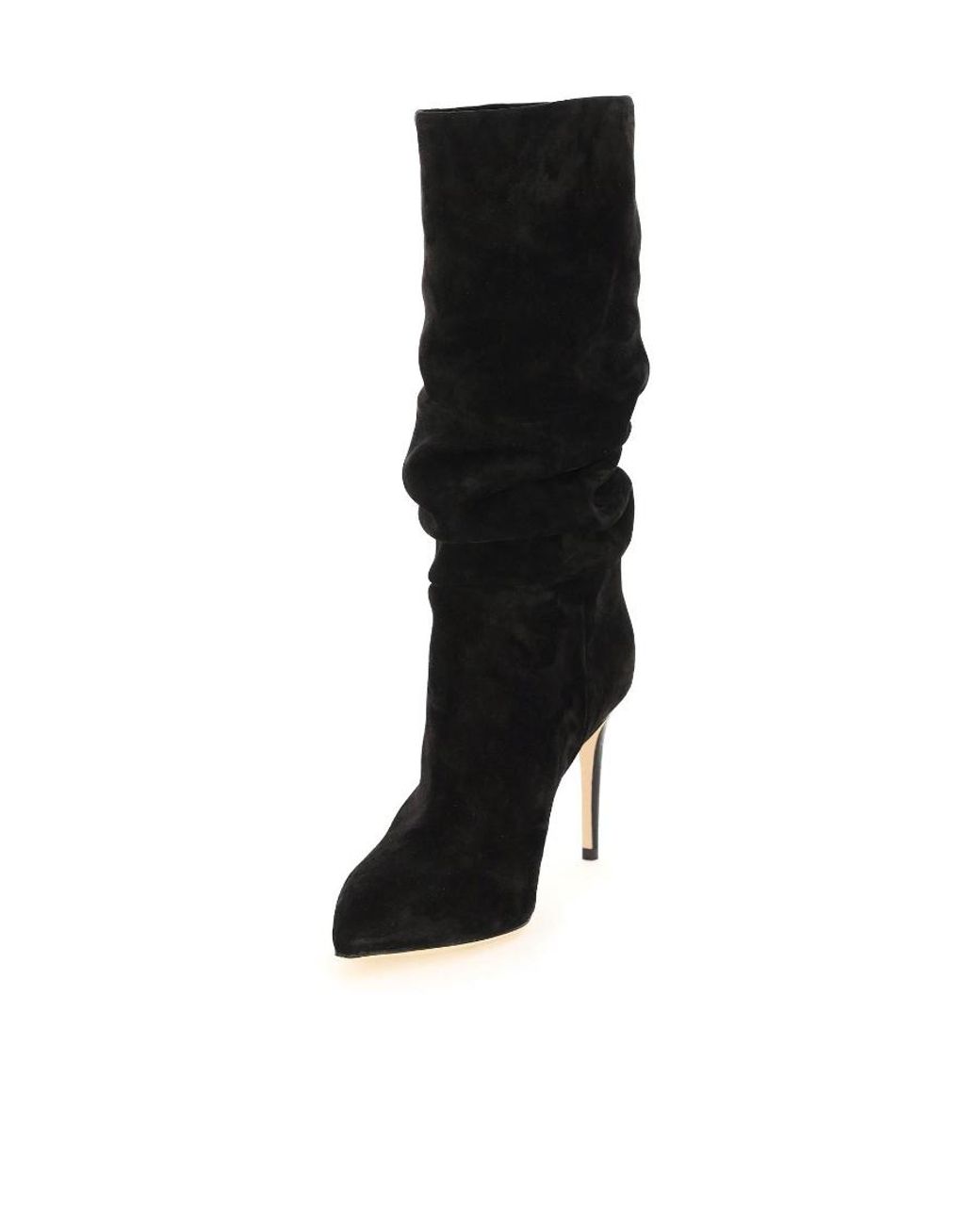 Paris Texas Black Slouchy Pointed Toe Boots