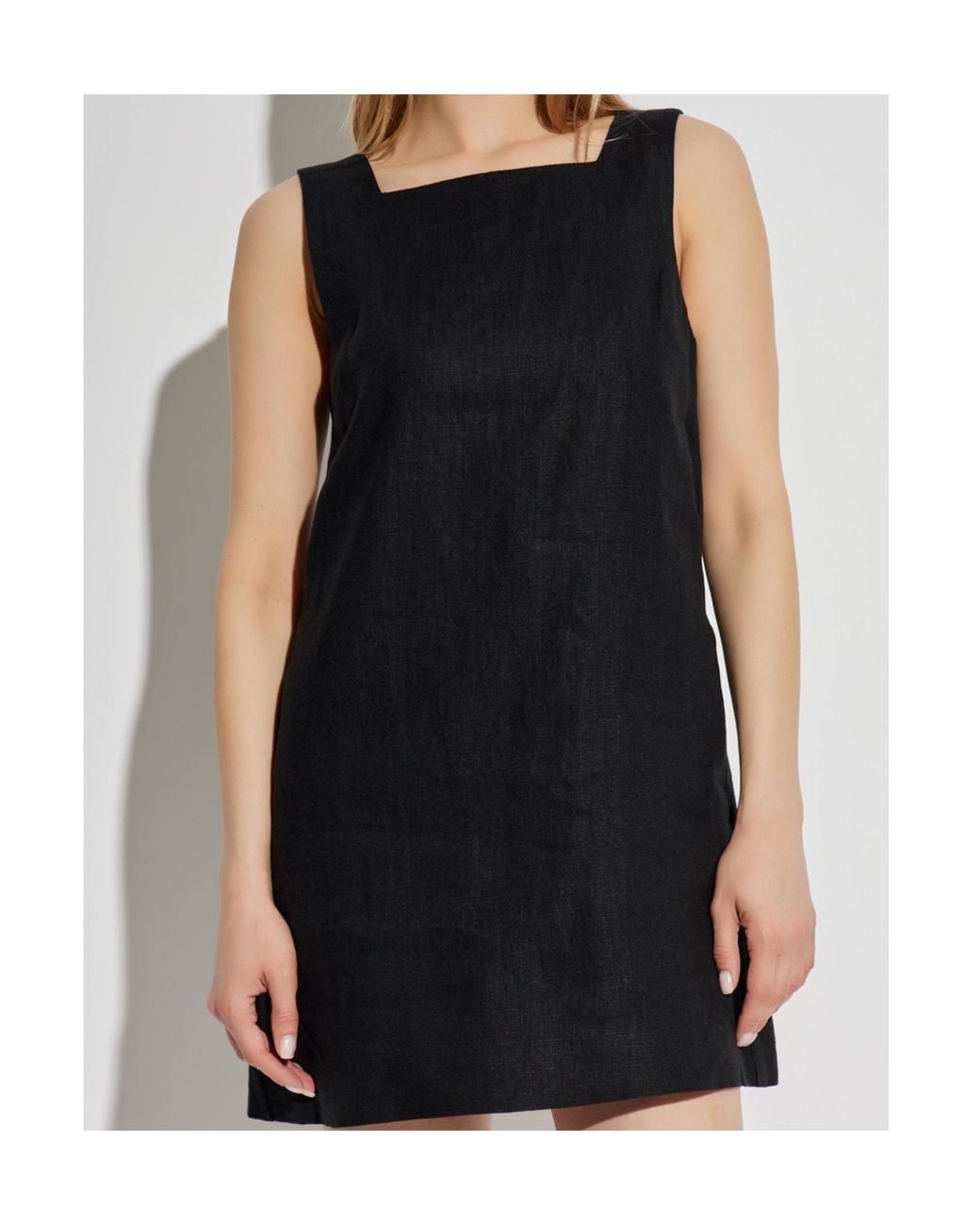 Posse Black Linen Mini Dress