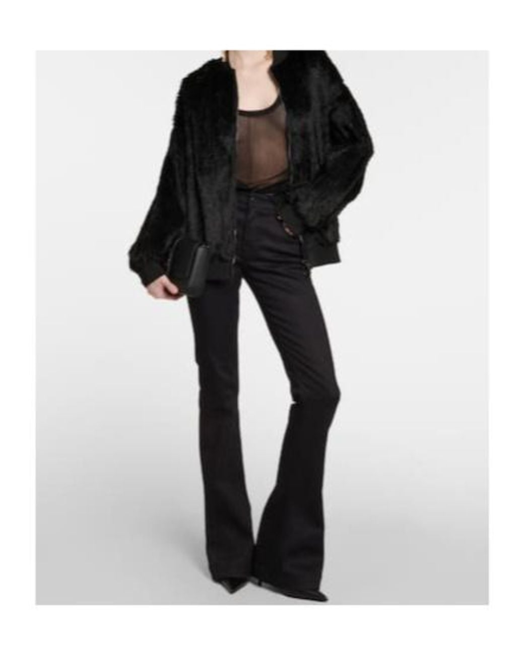 Tom Ford Gray Semi-Sheer Ribbed Jersey Tank Top