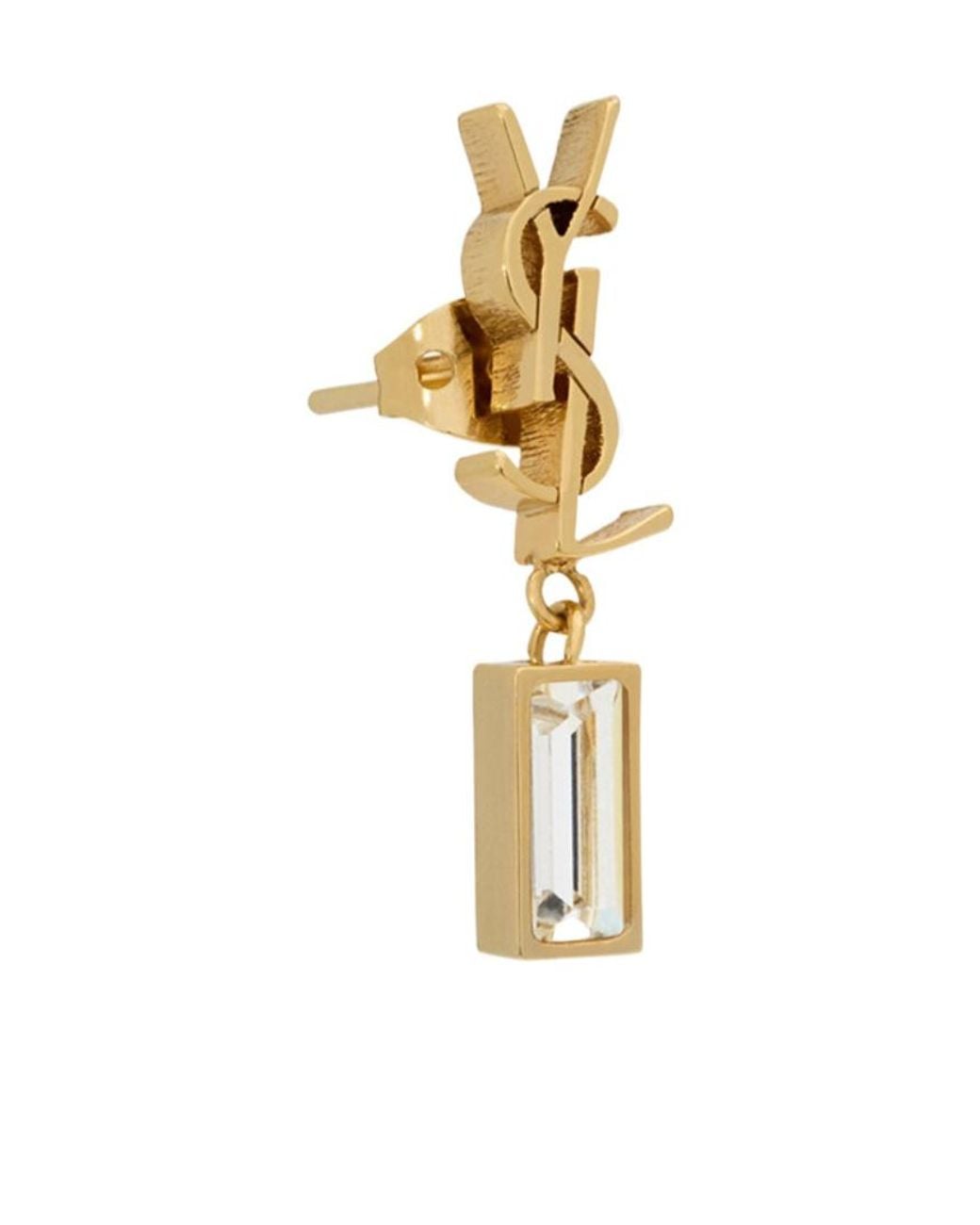 Saint Laurent Metallic Cassandre Single Earring