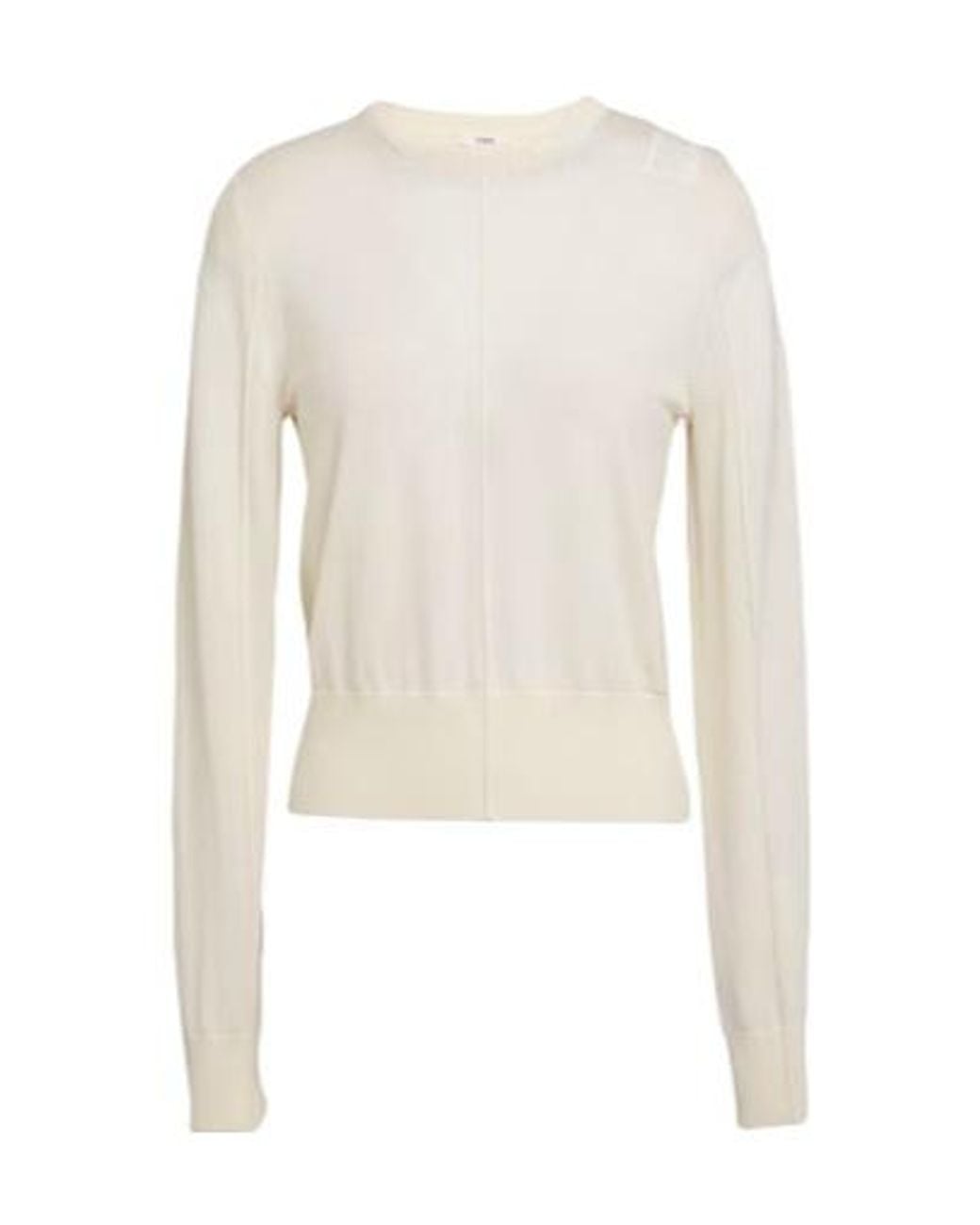 Chloé White Solid Color Lightweight Wool Knit Sweater