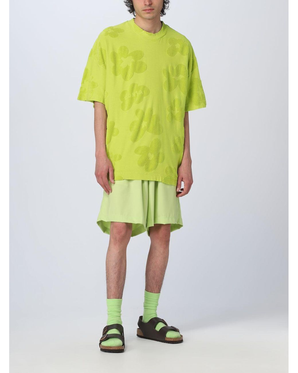 Bonsai Green Elasticated Waistband Track Shorts for men