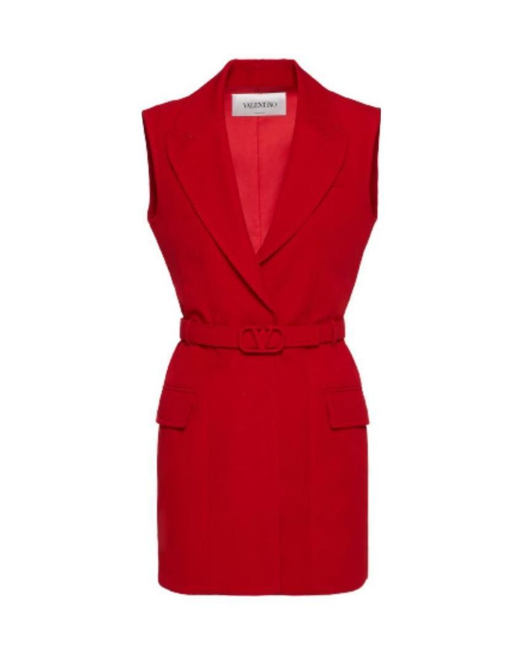 Valentino Red Vlogo Signature Sleeveless Jacket