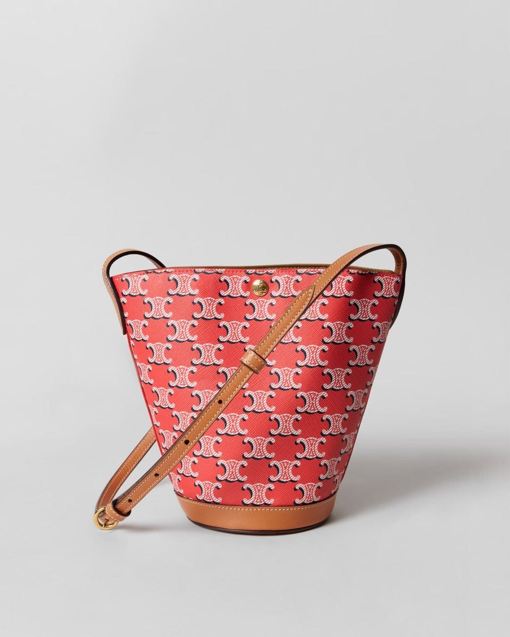 Céline Red Little Bucket