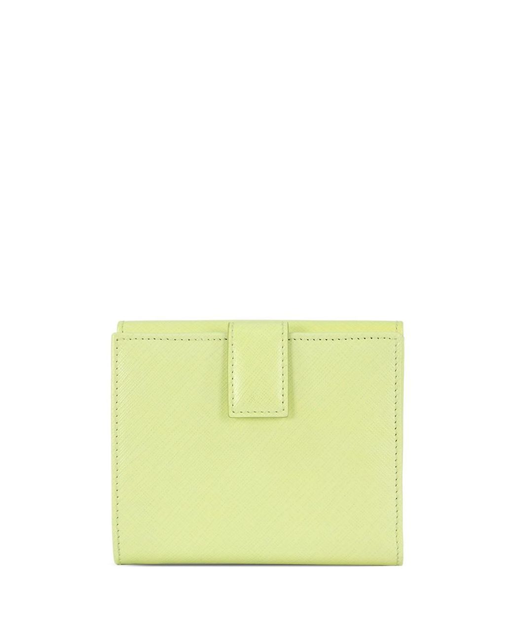 Ferragamo Yellow Logo Buckle Wallet