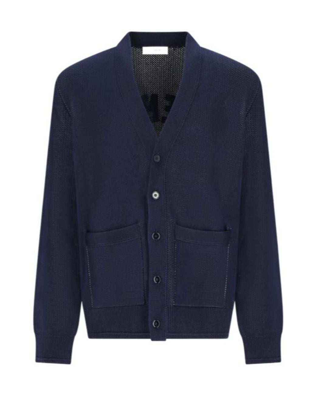 Givenchy Blue Paris Logo V-Neck Knitted Cardigan for men