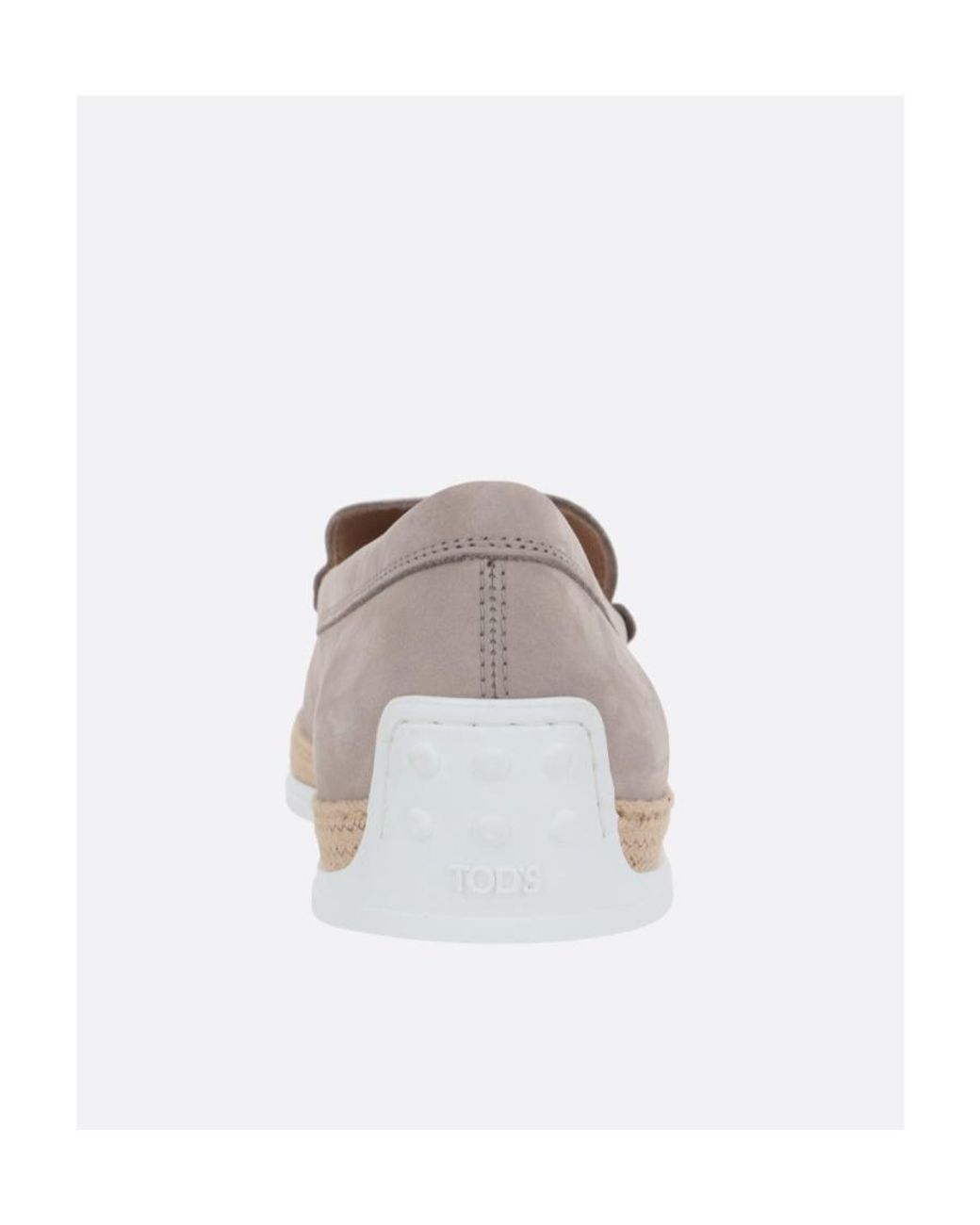 Tod's Gray Logo Embossed Slip-On Loafers for men