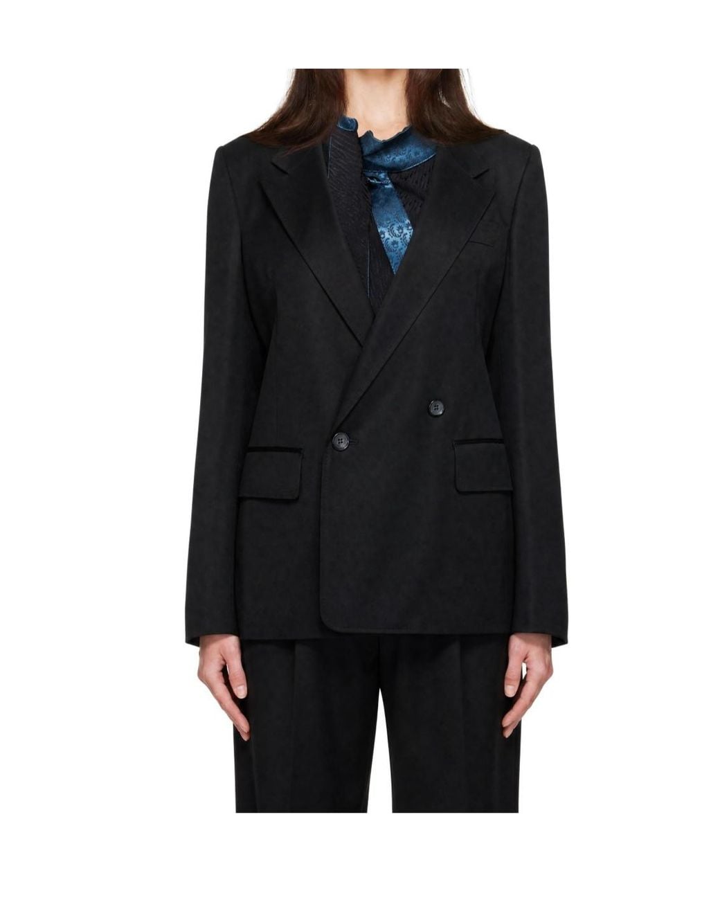 Kiko Kostadinov Black Egret Tailored Lapel Blazer