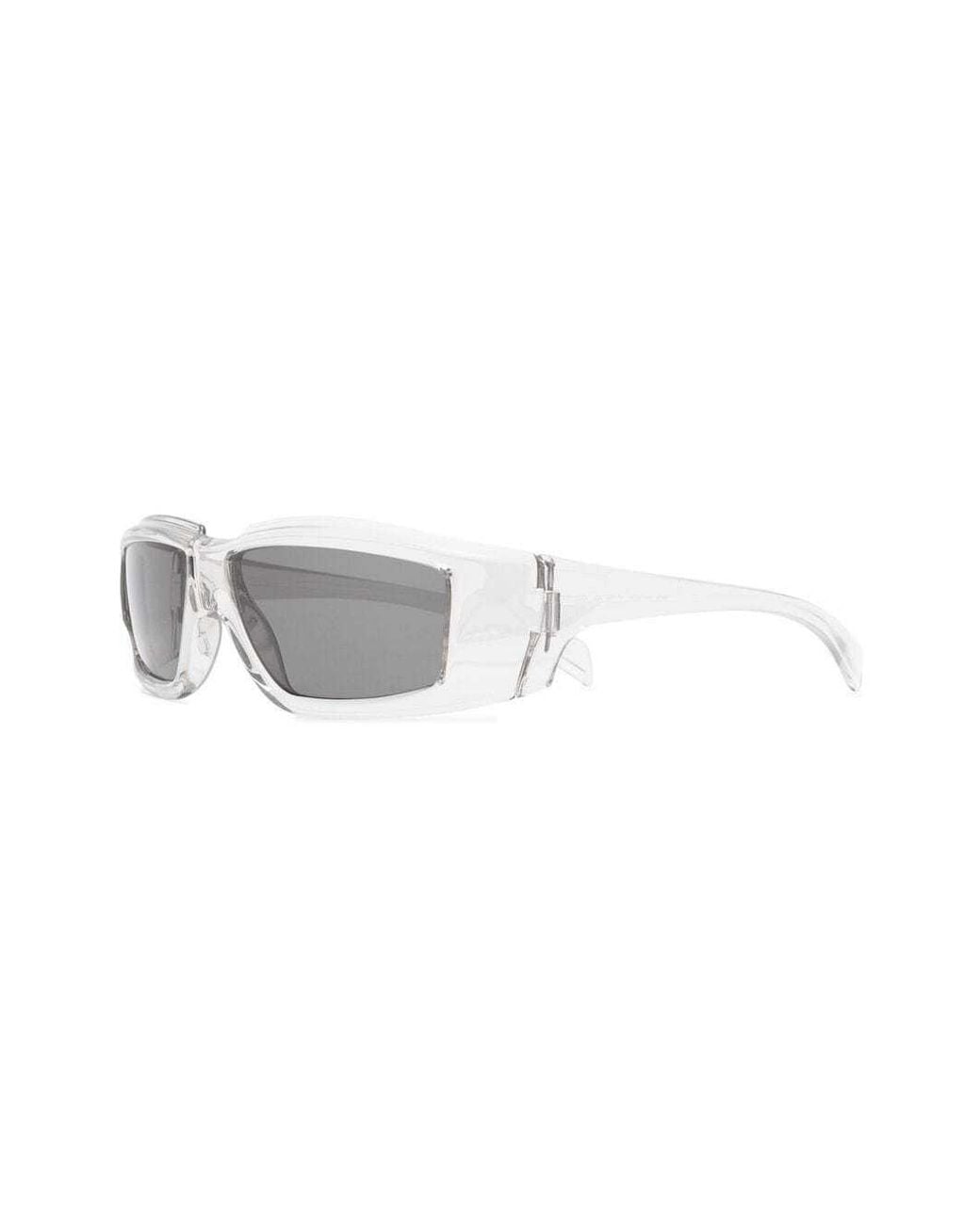 Rick Owens White Rectangular Frame Sunglasses for men