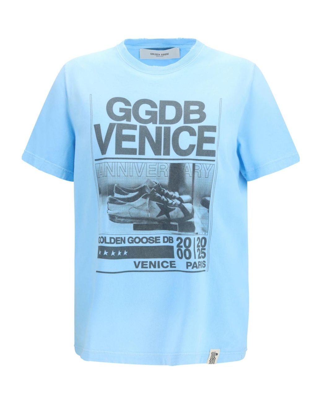 Golden Goose Deluxe Brand Blue Graphic Print T-Shirt for men