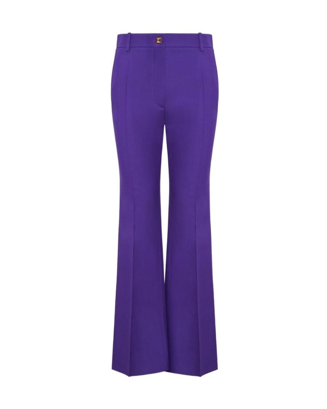Valentino Purple Belt-Loop Casual Pants