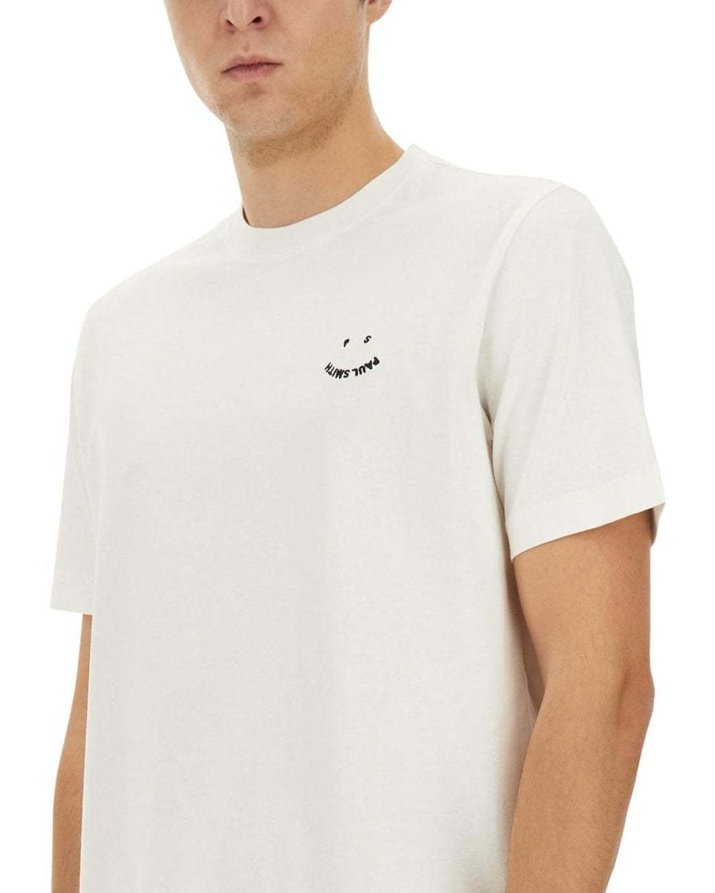 Paul Smith White Happy T-Shirt for men