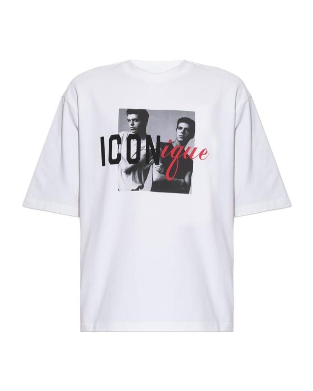 DSquared² White Iconique Graphic T-Shirt for men
