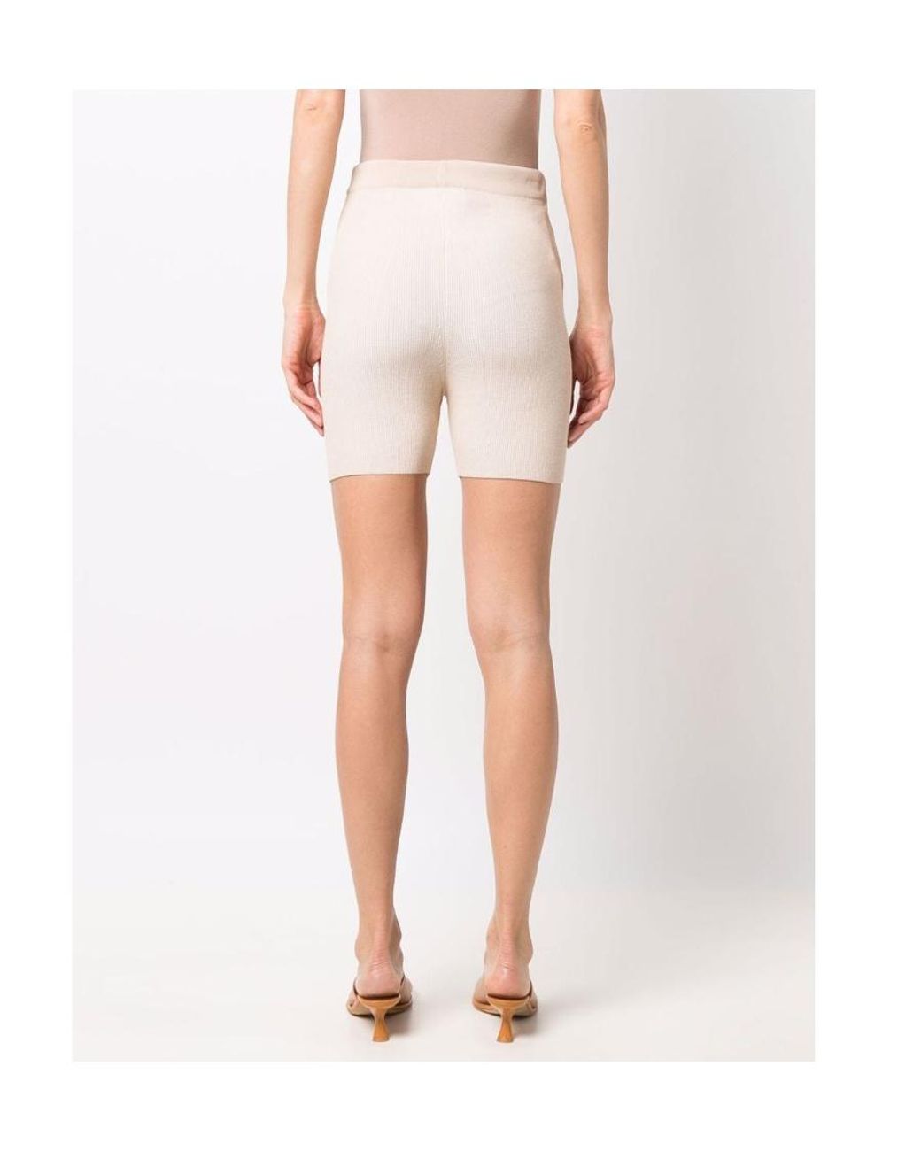 Jacquemus Natural Elastic Belt Shorts