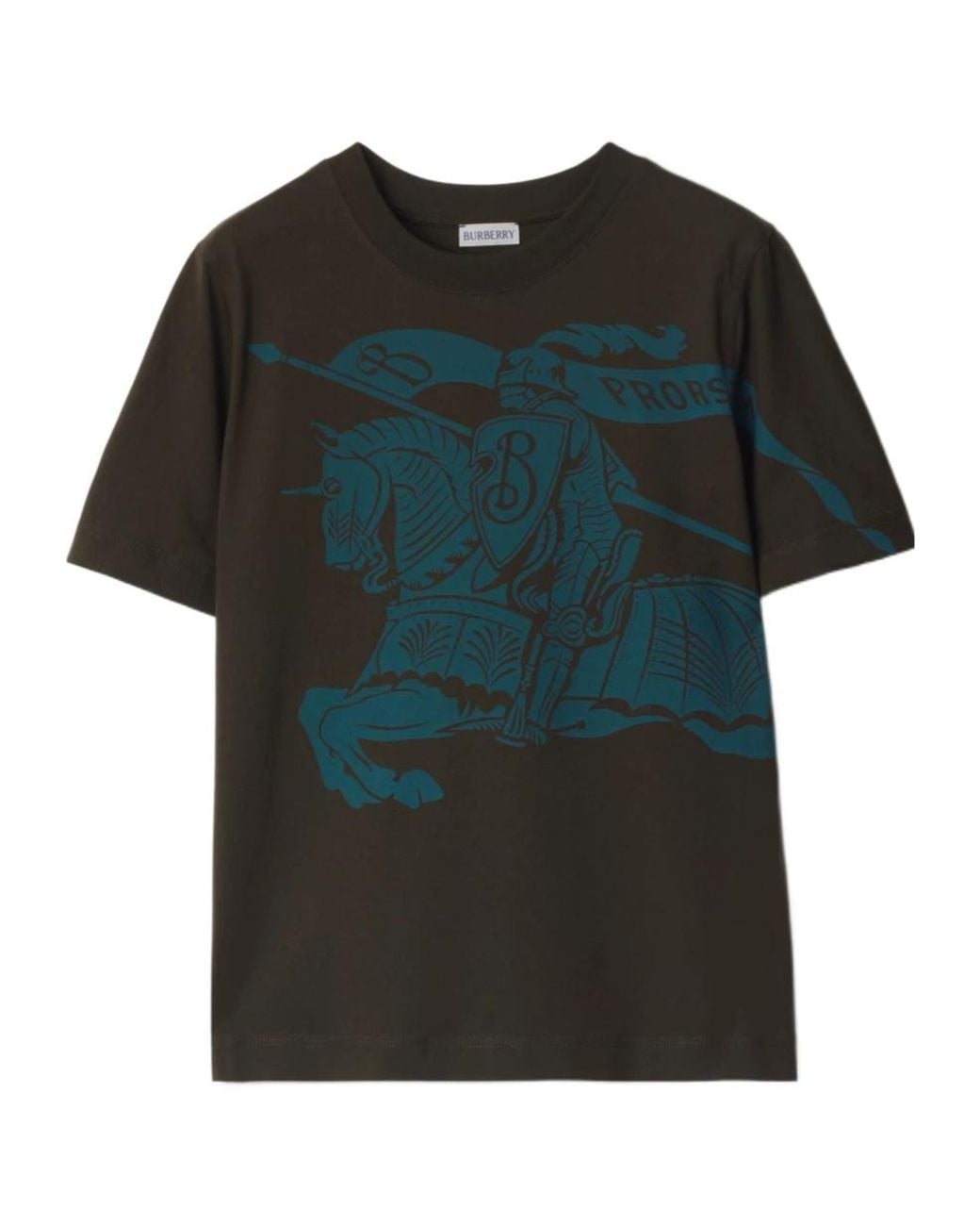 Burberry Black Ekd-Motif Crewneck T-Shirt