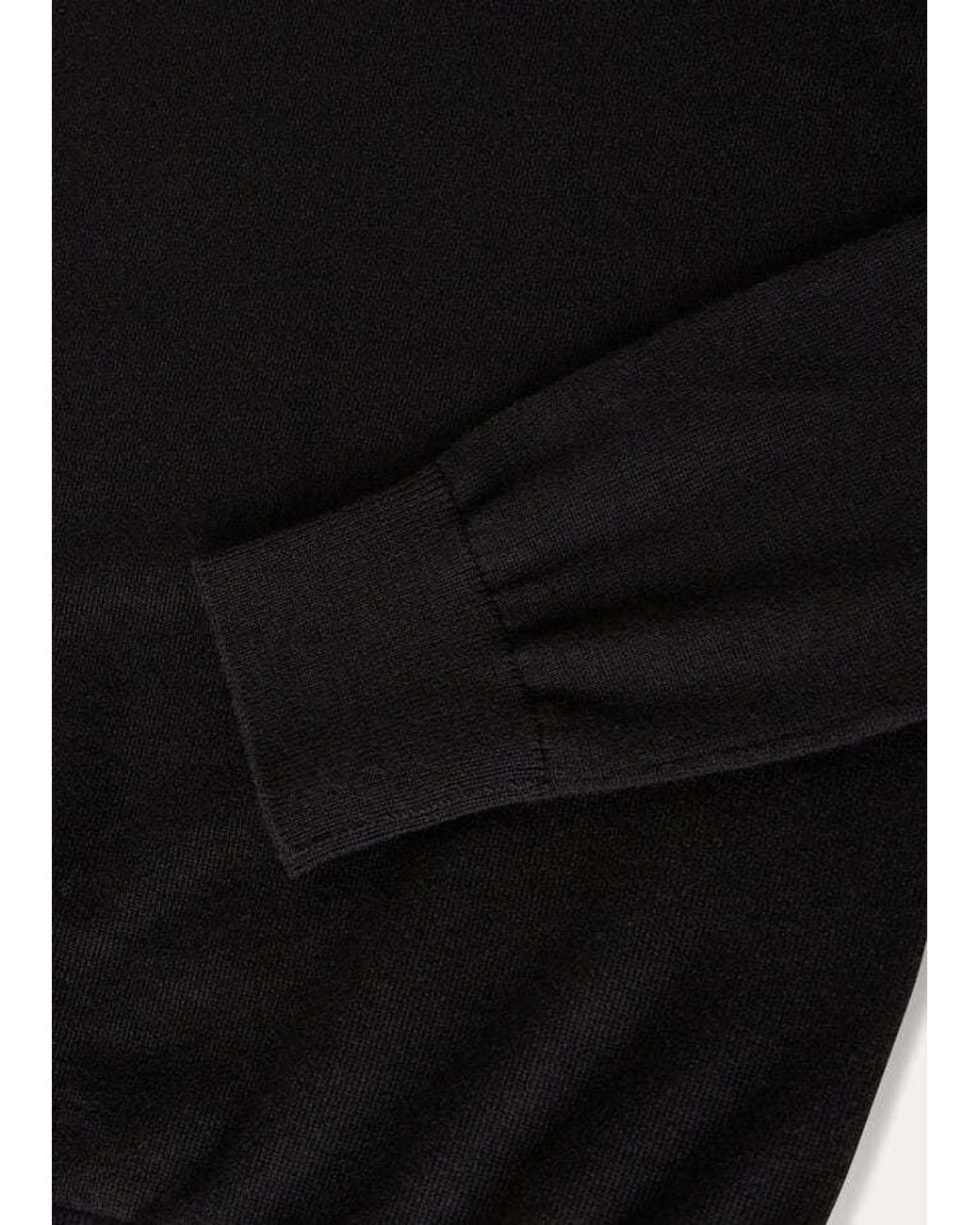 Loro Piana Black Turtleneck Knit Top