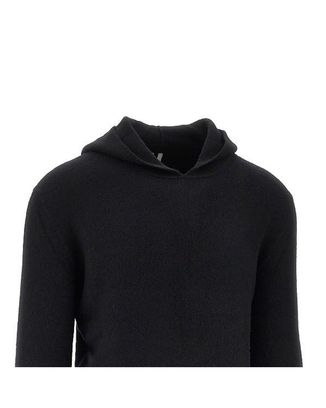 Rick Owens Blue Fine-Knit Hoodie for men