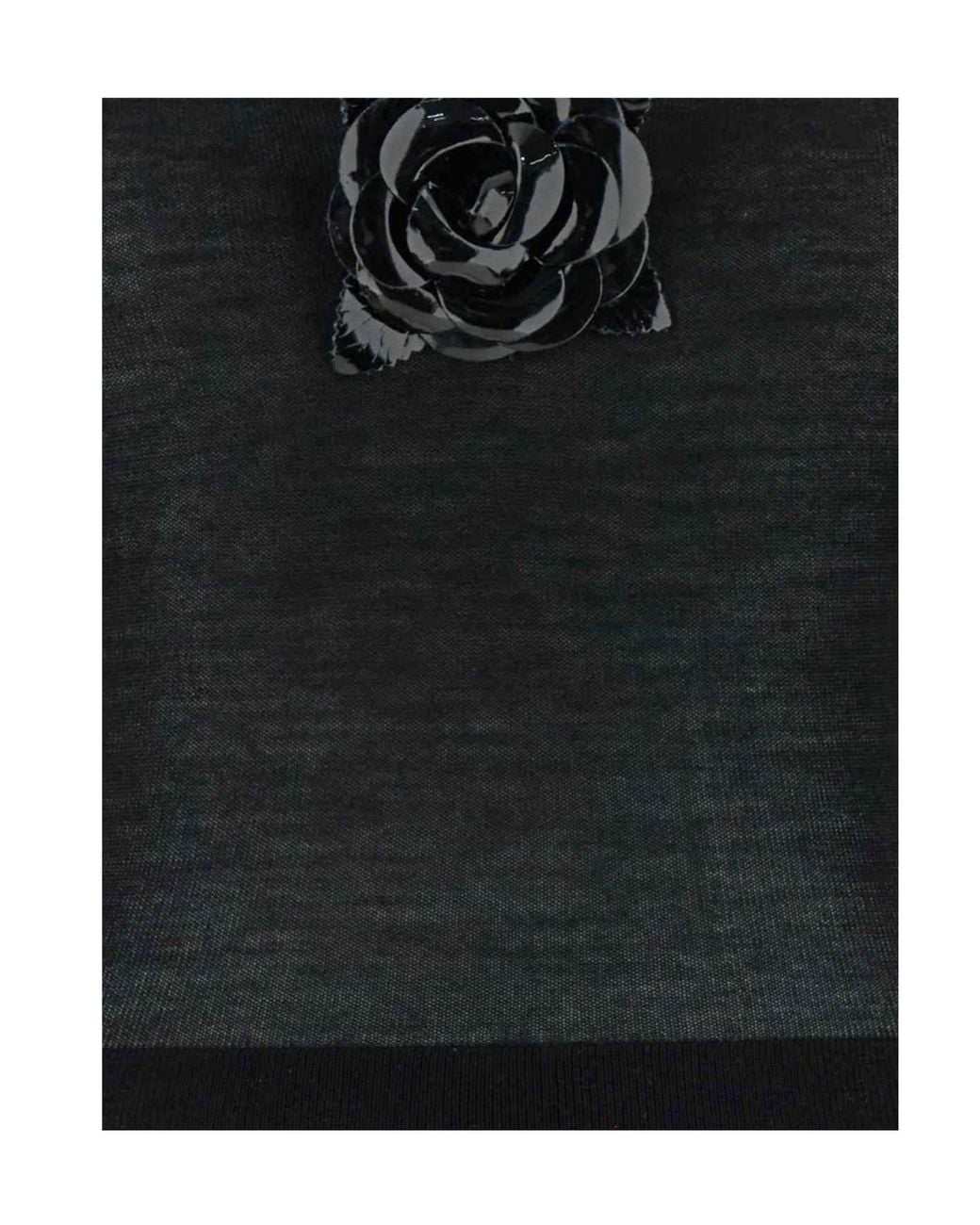 Blumarine Black Ruffled-Sleeve Knitted Dress
