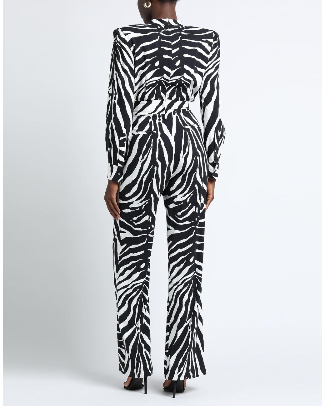Dolce & Gabbana Black Animal Print Jumpsuits