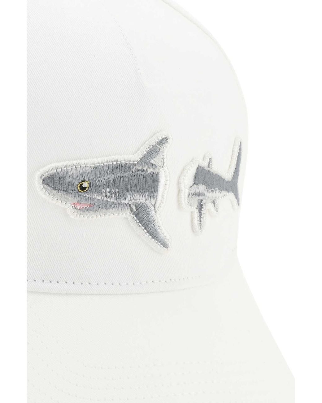 Palm Angels White Broken Shark Cap for men