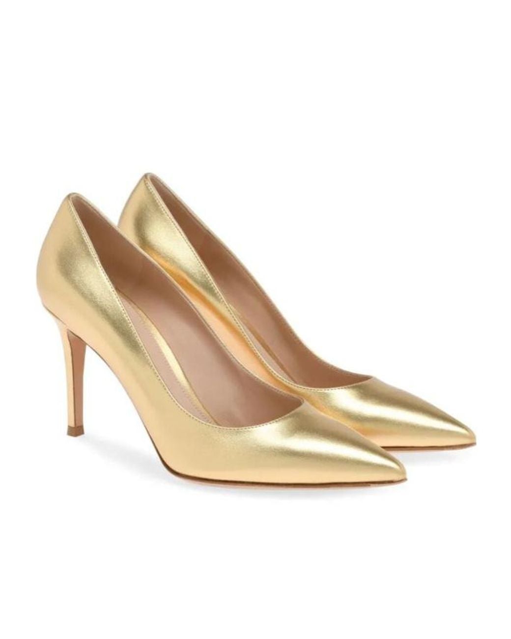 Gianvito Rossi Metallic Leather Pumps