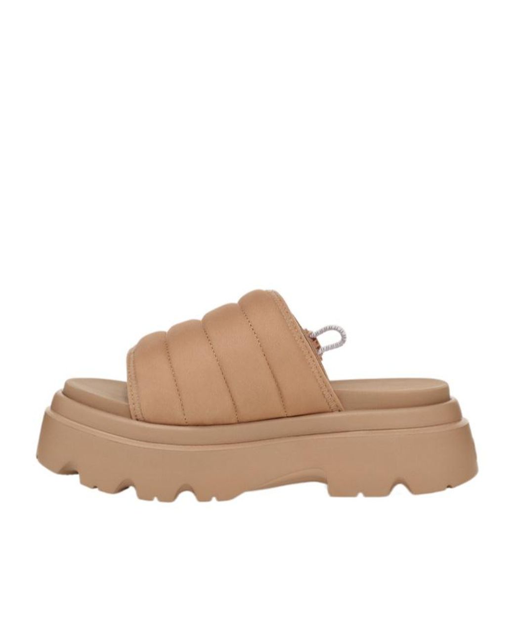 Ugg Brown Callie Quilted Platform Slides