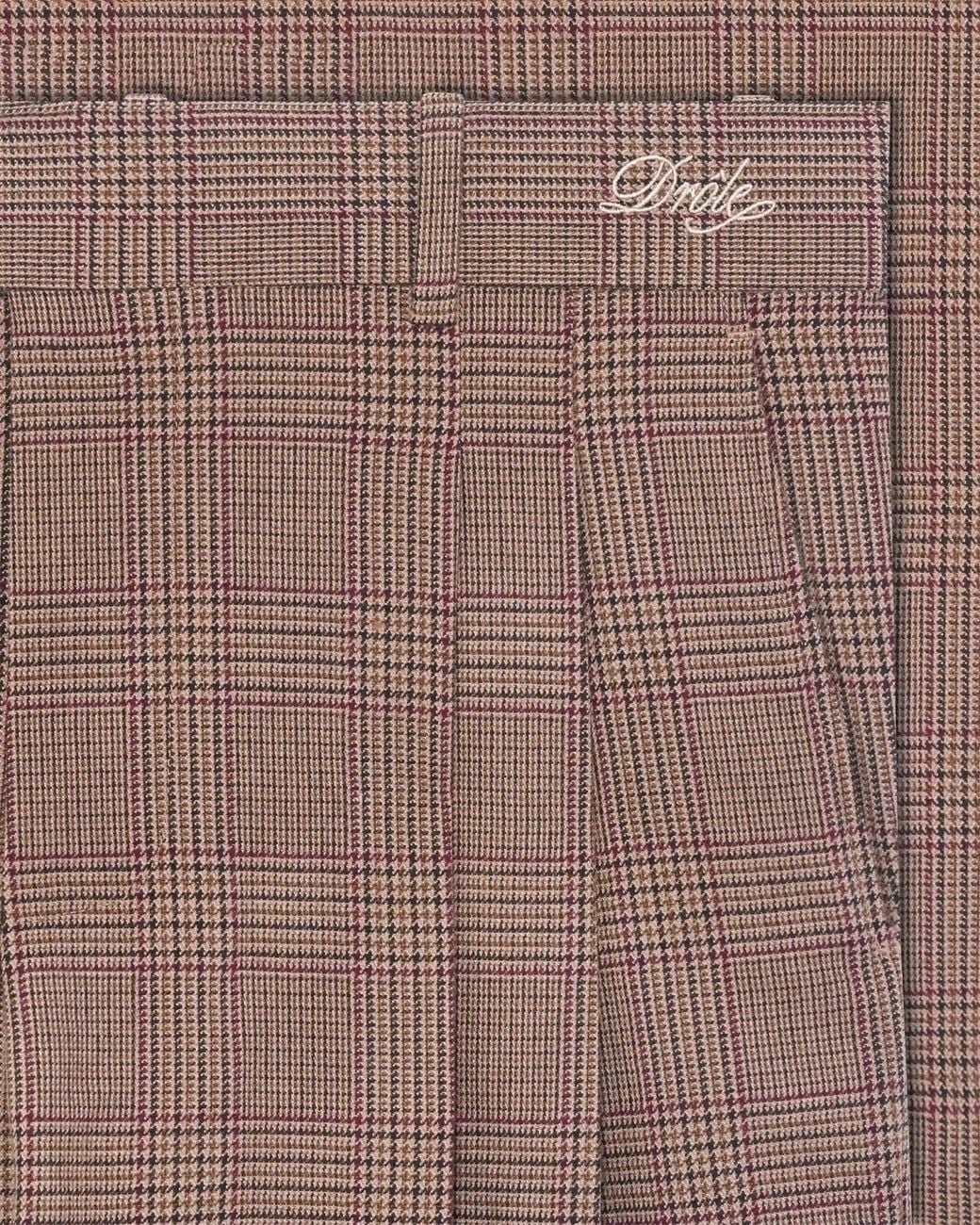 Drole de Monsieur Brown Prince Of Wales Tailored Shorts for men
