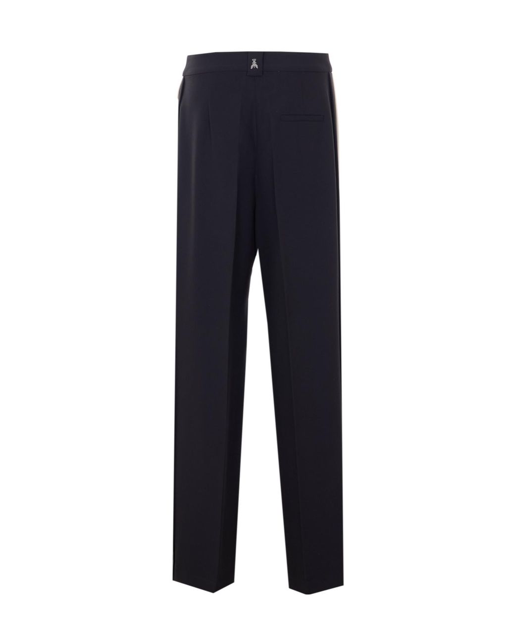 Patrizia Pepe Blue Side-Stripe Wide-Leg Pants