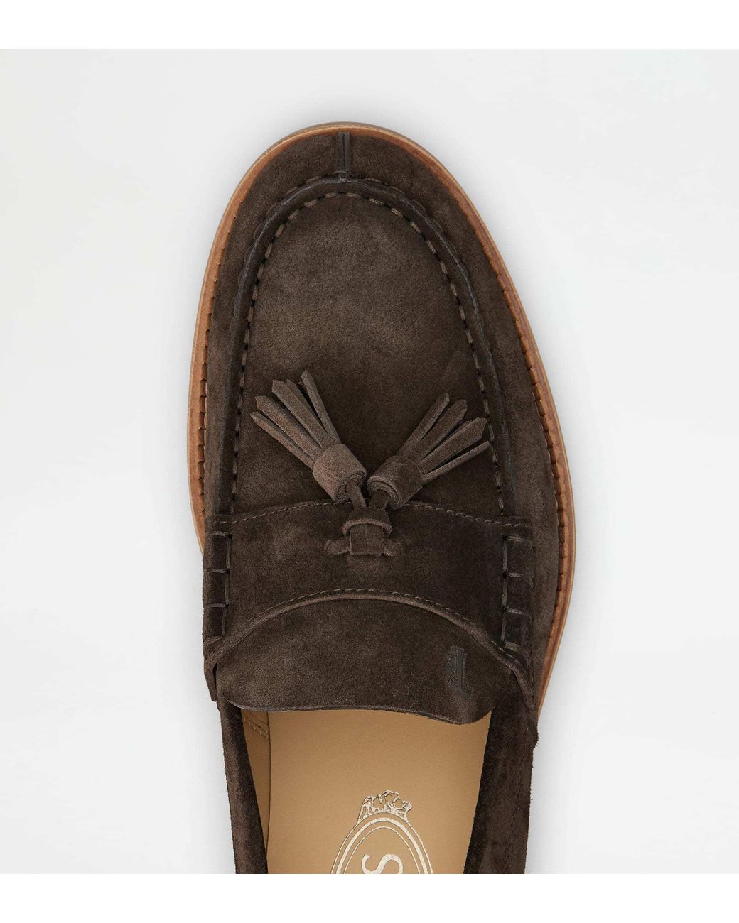 Tod's White Logo-Debossed Suede Loafers for men